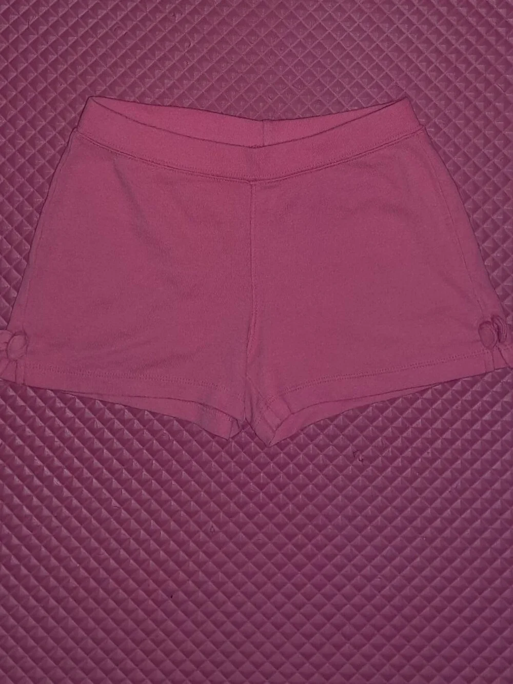 GYMBOREE Lightweight Stretch Cotton Pink Hot Shorts Decorative Side Bow Tie